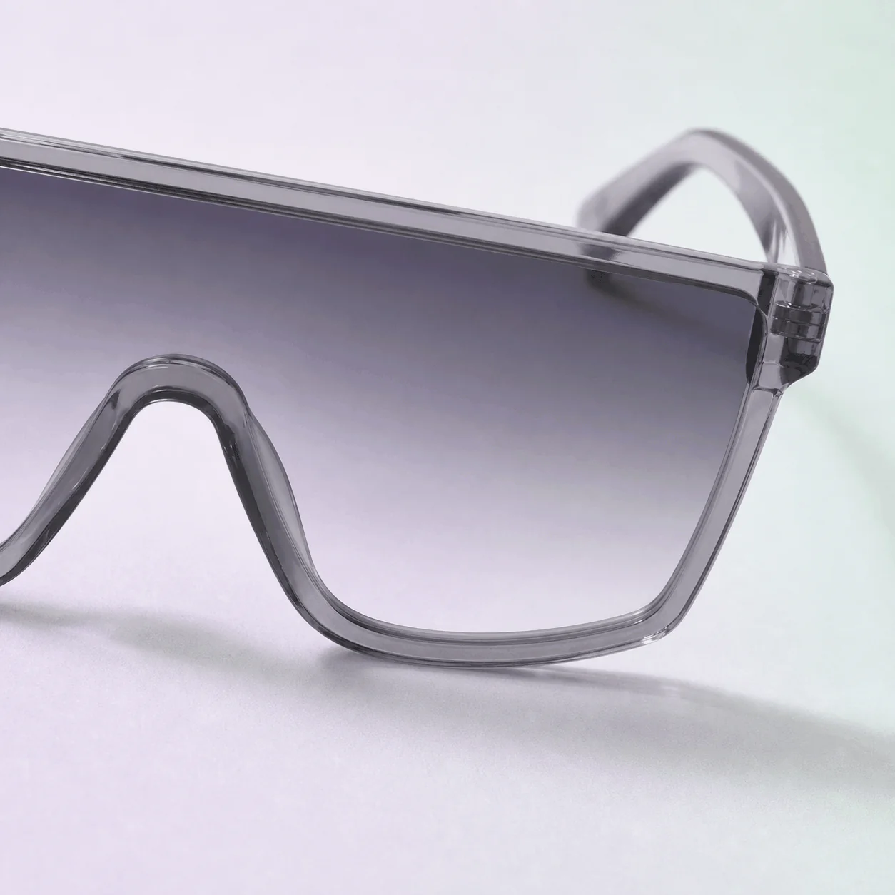 Arcade Shield Sunglasses - Smoke construction view