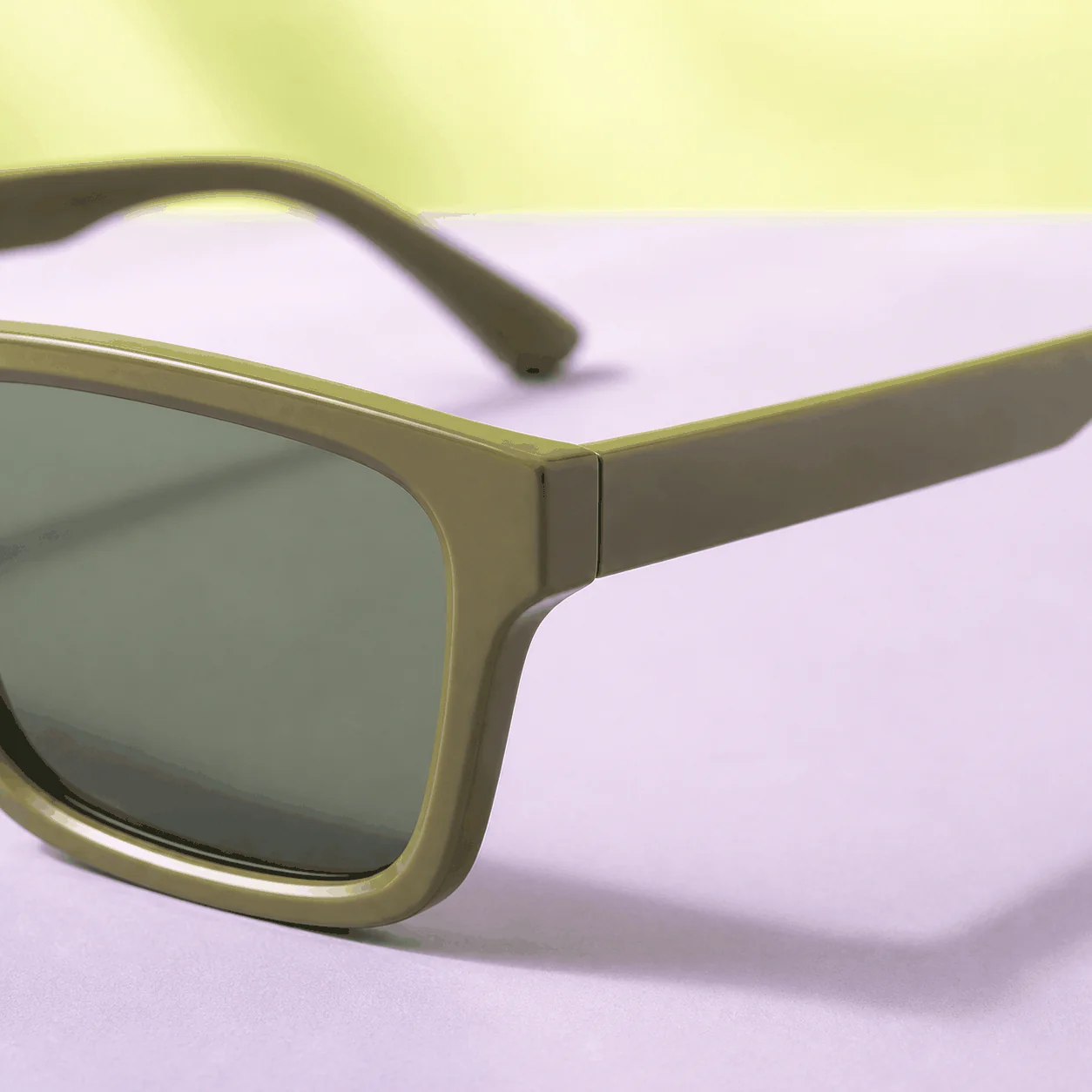 Avenue Square Sunglasses - Olive lifestyle view