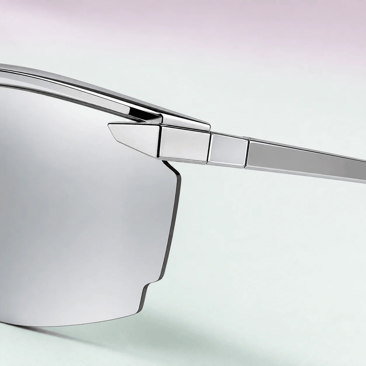 Chrome Rush Shield Sunglasses - Silver lifestyle view