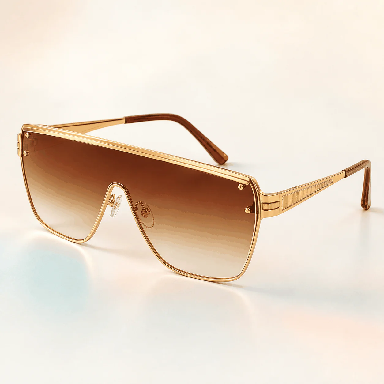 Crown Shield Sunglasses - Gold material detail