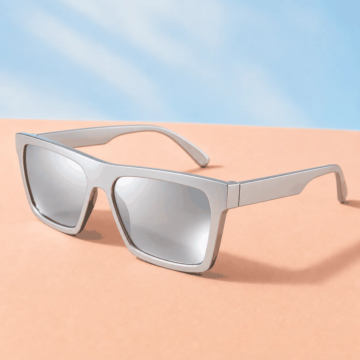 Flash Square Sunglasses - Silver material detail