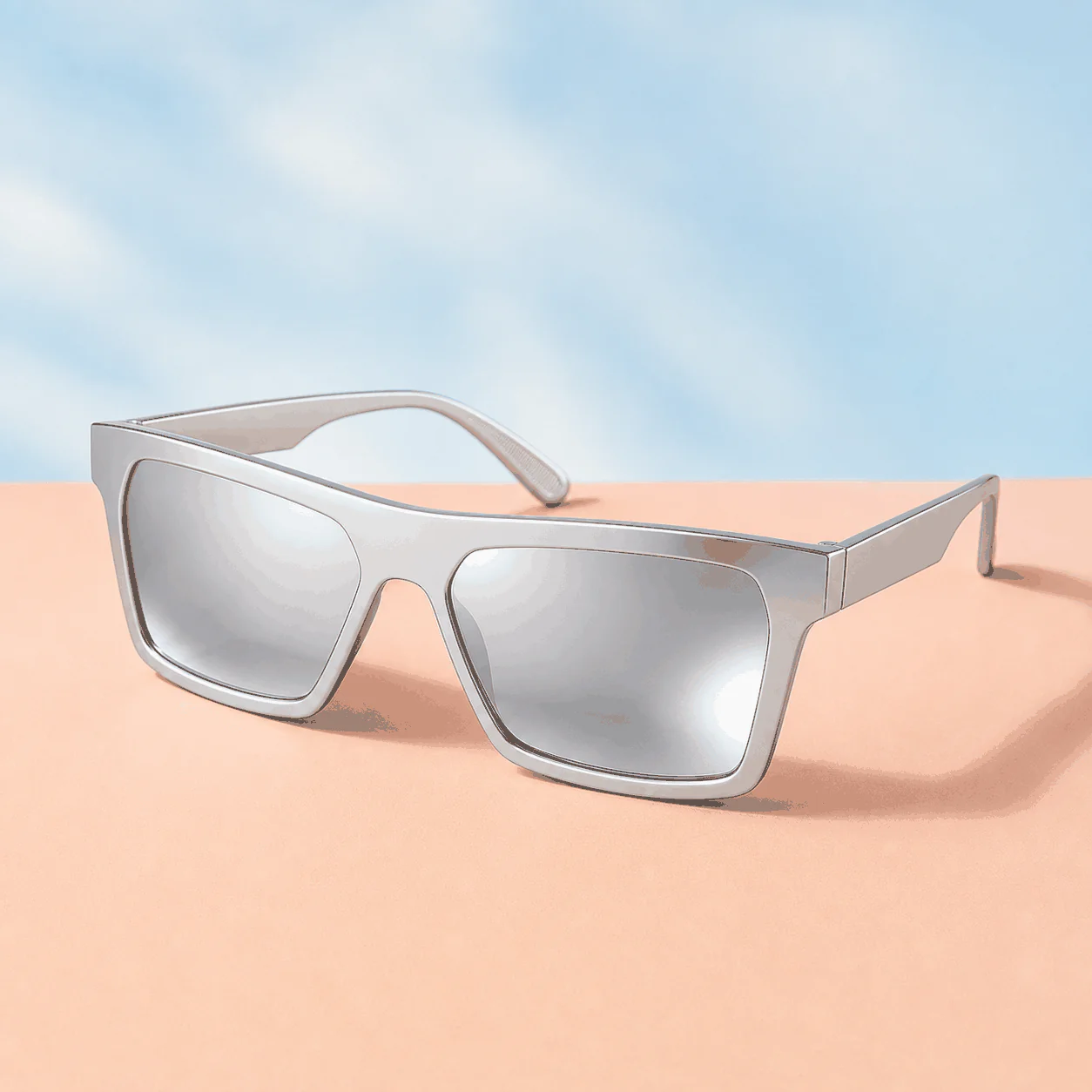 Flash Square Sunglasses - Silver