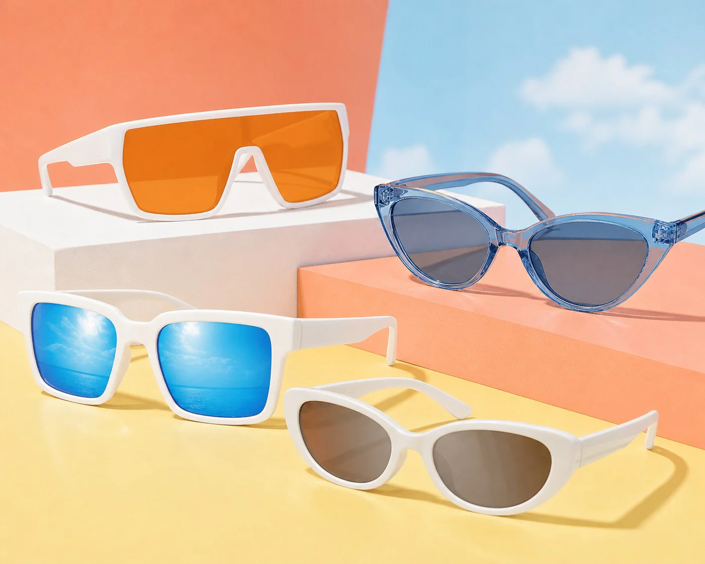 Trend-led Top Sunnies frames in a polished edit
