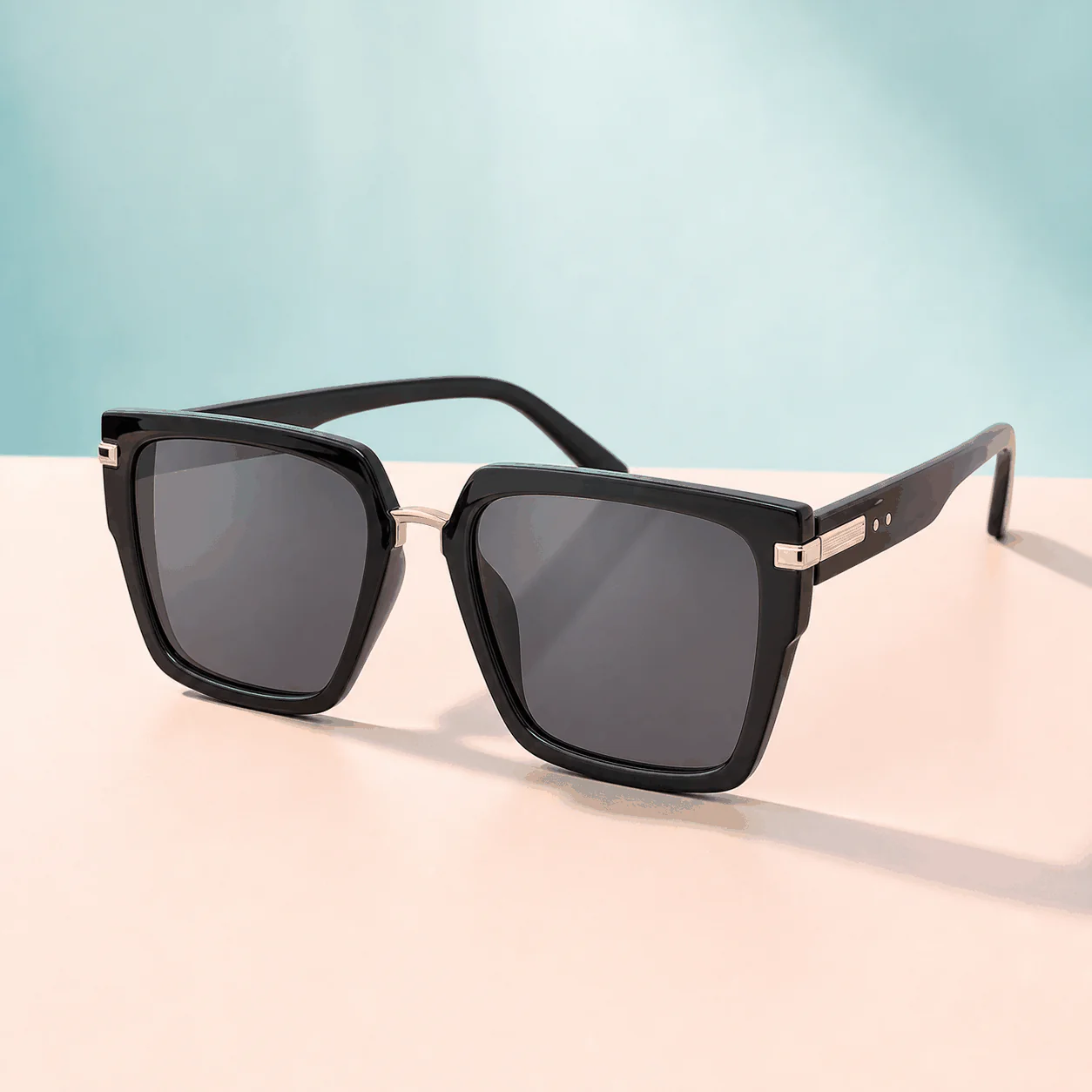 Luxe Square Sunglasses - Black Gold