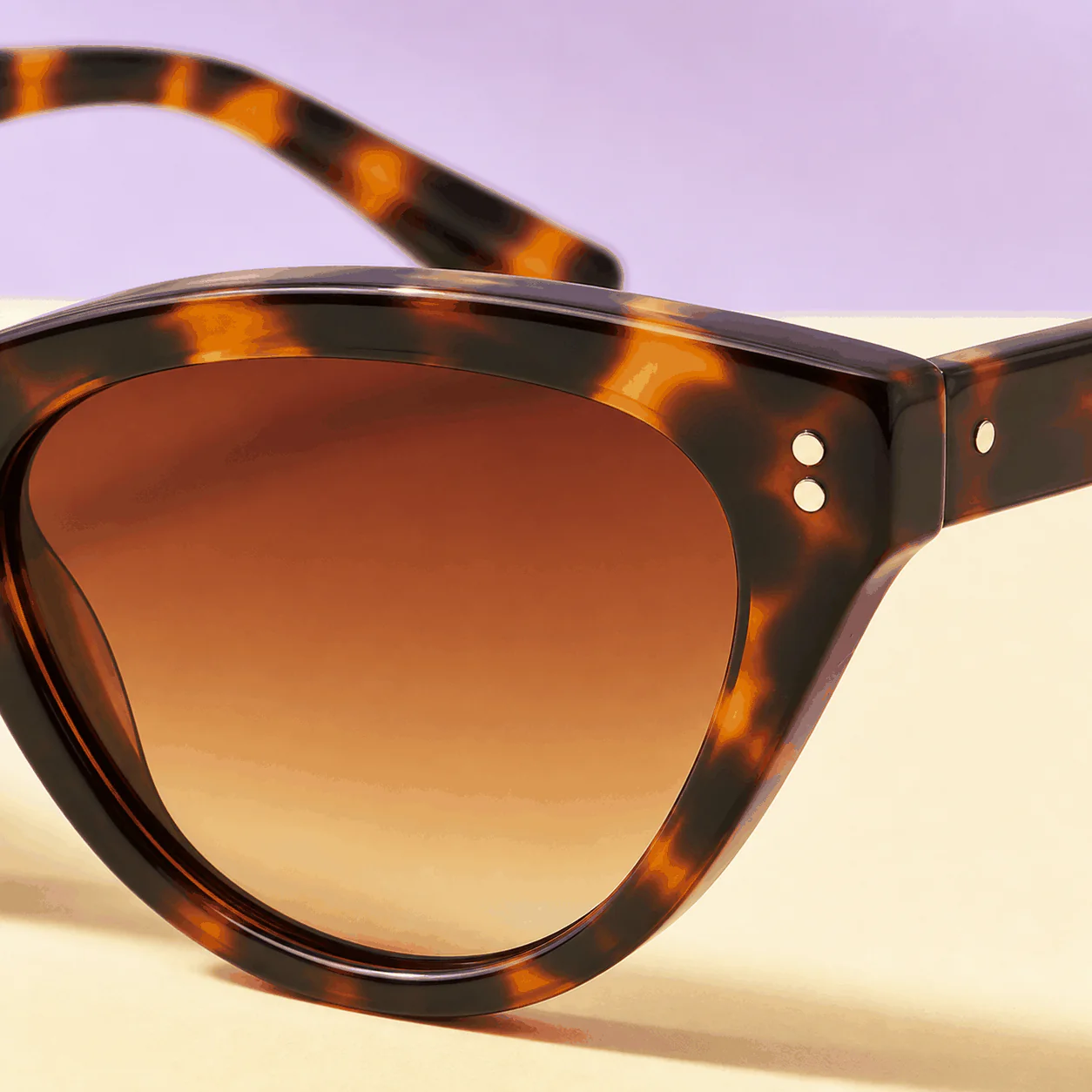Marseille Cat Eye Sunglasses - Tortoise construction view