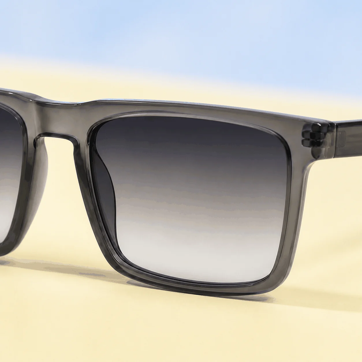 Metro Square Sunglasses - Graphite construction view