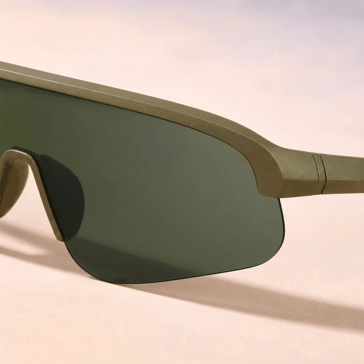 Mirage Shield Sunglasses - Olive construction view