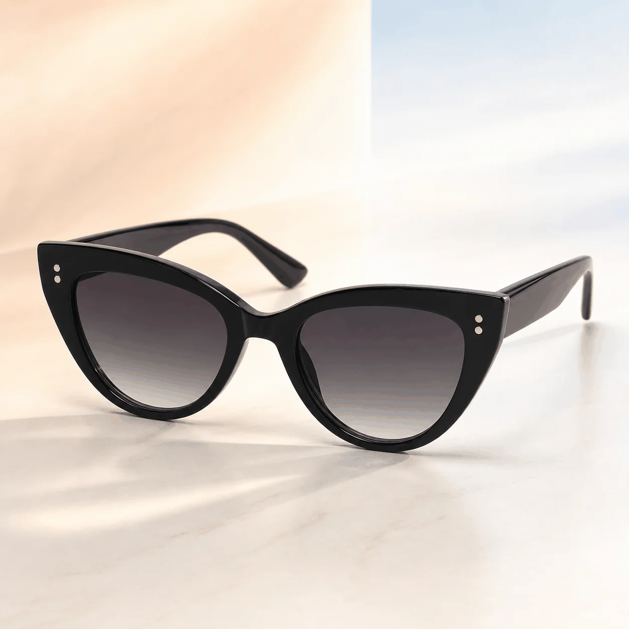 Muse Cat Eye Sunglasses - Black material detail