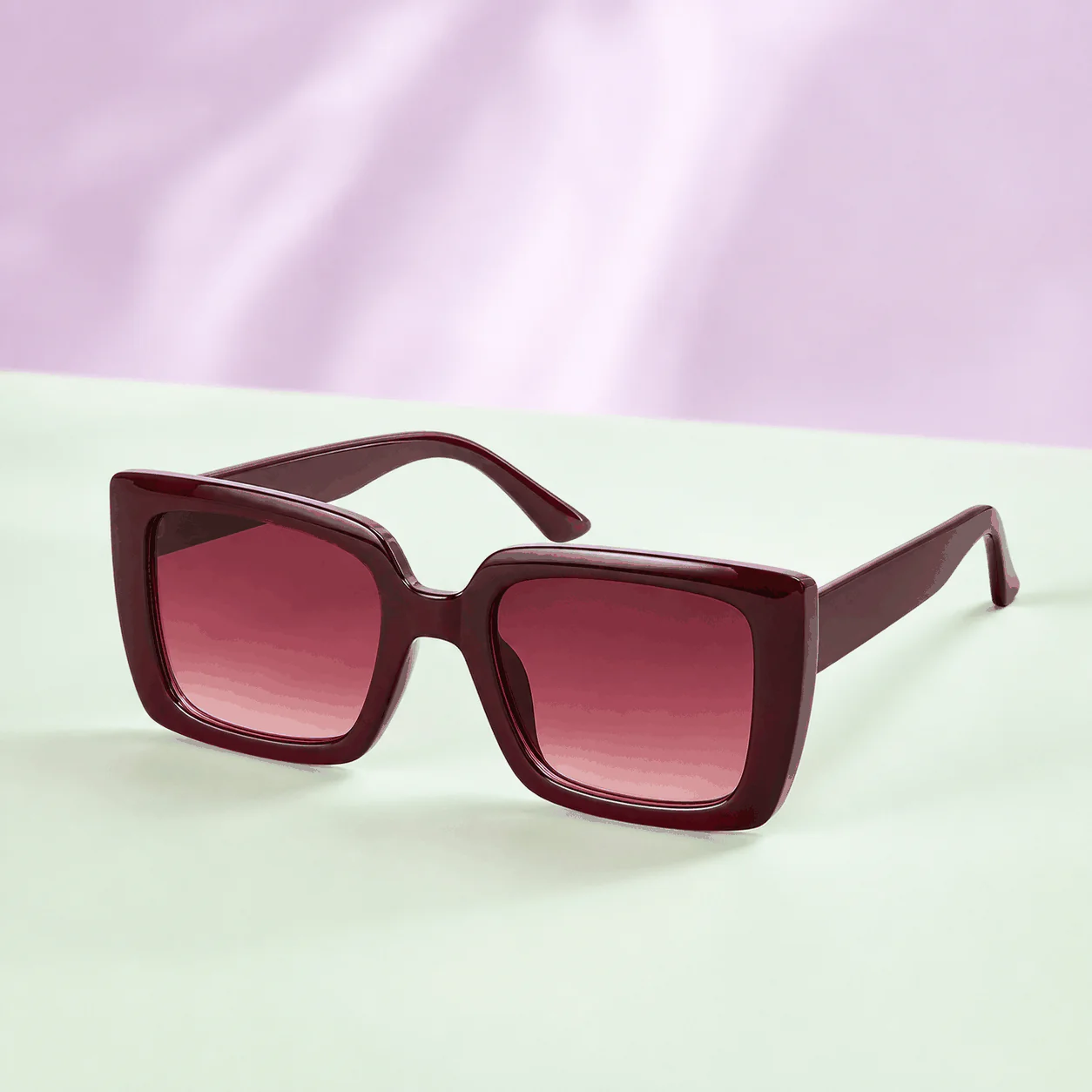 Nightcap Square Sunglasses - Wine