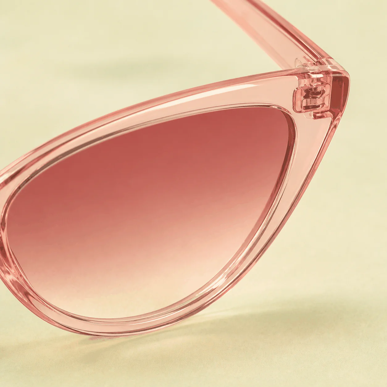 Rosette Cat Eye Sunglasses - Blush construction view