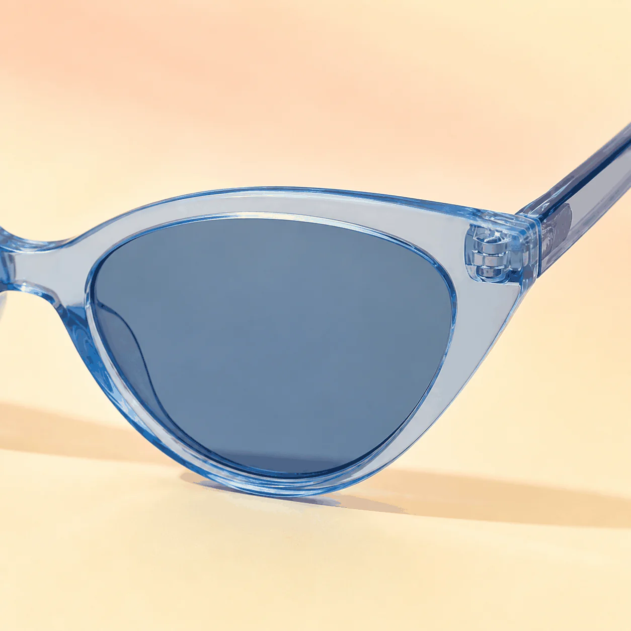 Seabright Cat Eye Sunglasses - Blue Crystal construction view