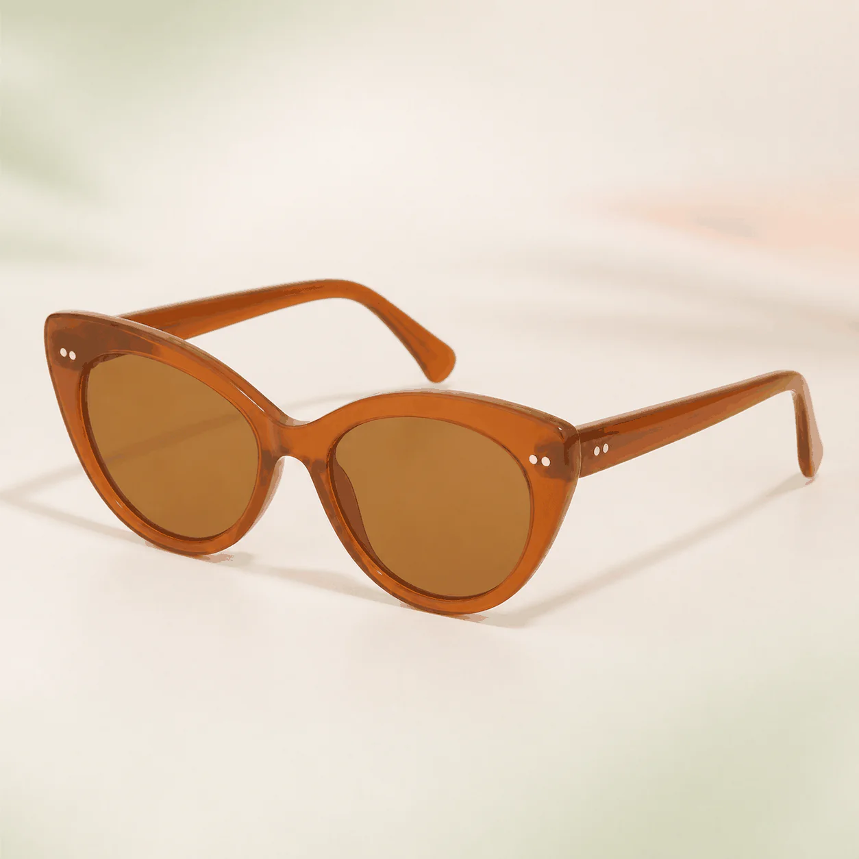 Solstice Cat Eye Sunglasses - Caramel material detail