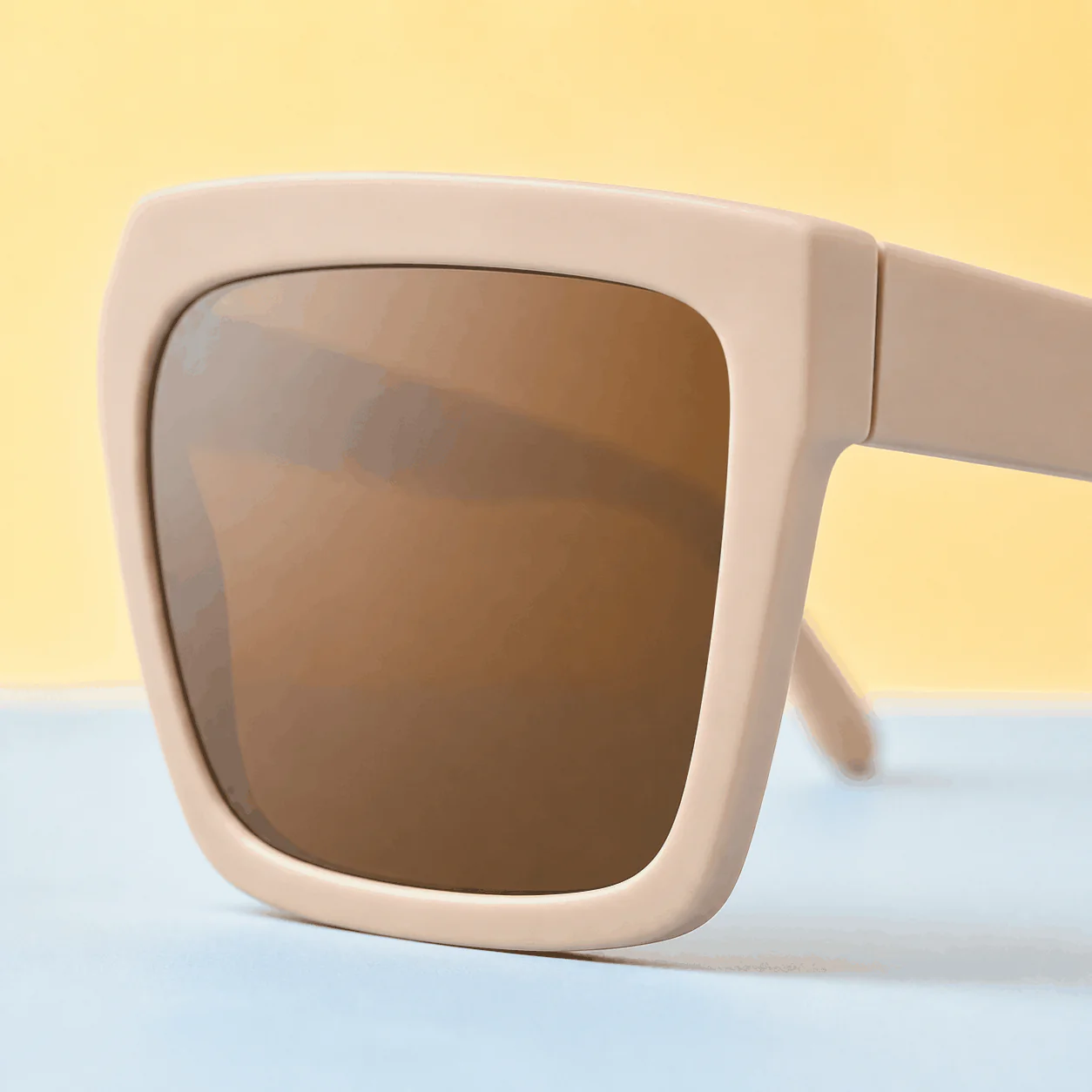 Studio Square Sunglasses - Matte Sand construction view